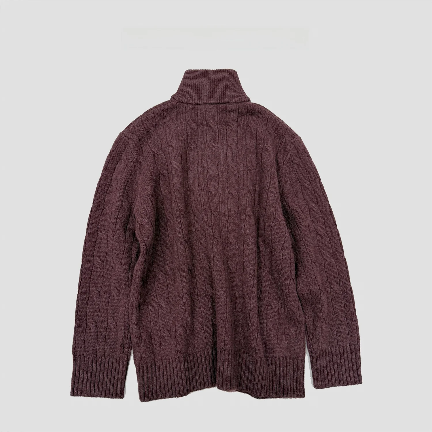 Ele Gentleman's Knitted Wool Sweater f-Zip Loose Fit Woolen Knitwear Warm Thi Autumn Winter Faion Commute Sle