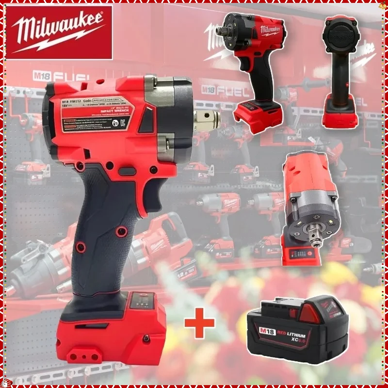 ميلووكي 800NM مثقاب صدمي بدون فرشاة 1/2 أدوات مفك براغي لإصلاح شاحنة السيارة بدون بطارية #4