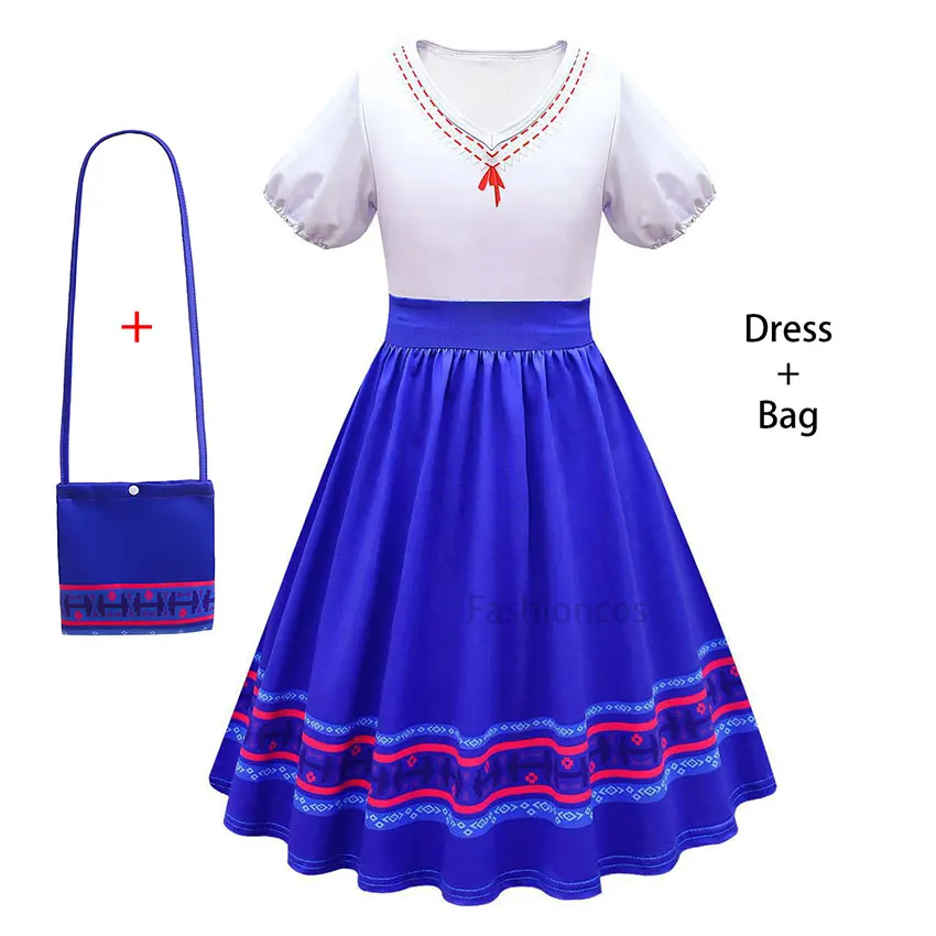 Isabela Charm Costumes Girls Mirabel Madrigal Costume Children Dolores Dress Kids Charm Cosplay Luisa Pepa Halloween Party