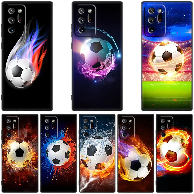 Football Soccer Ball Case For Samsung Galaxy M53 M52 M51 M33 M32 M11 M12 M13 M21 M22 M23 M31S M30S Note 10 Lite Plus 20 Ultra 5G