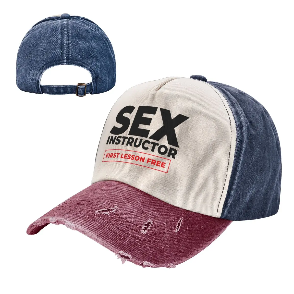 Hip Hop Sex Instructor Baseball Cap for Men Women Distressed Denim Washed Snapback Cap Outdoor Summer Gift Hats Cap