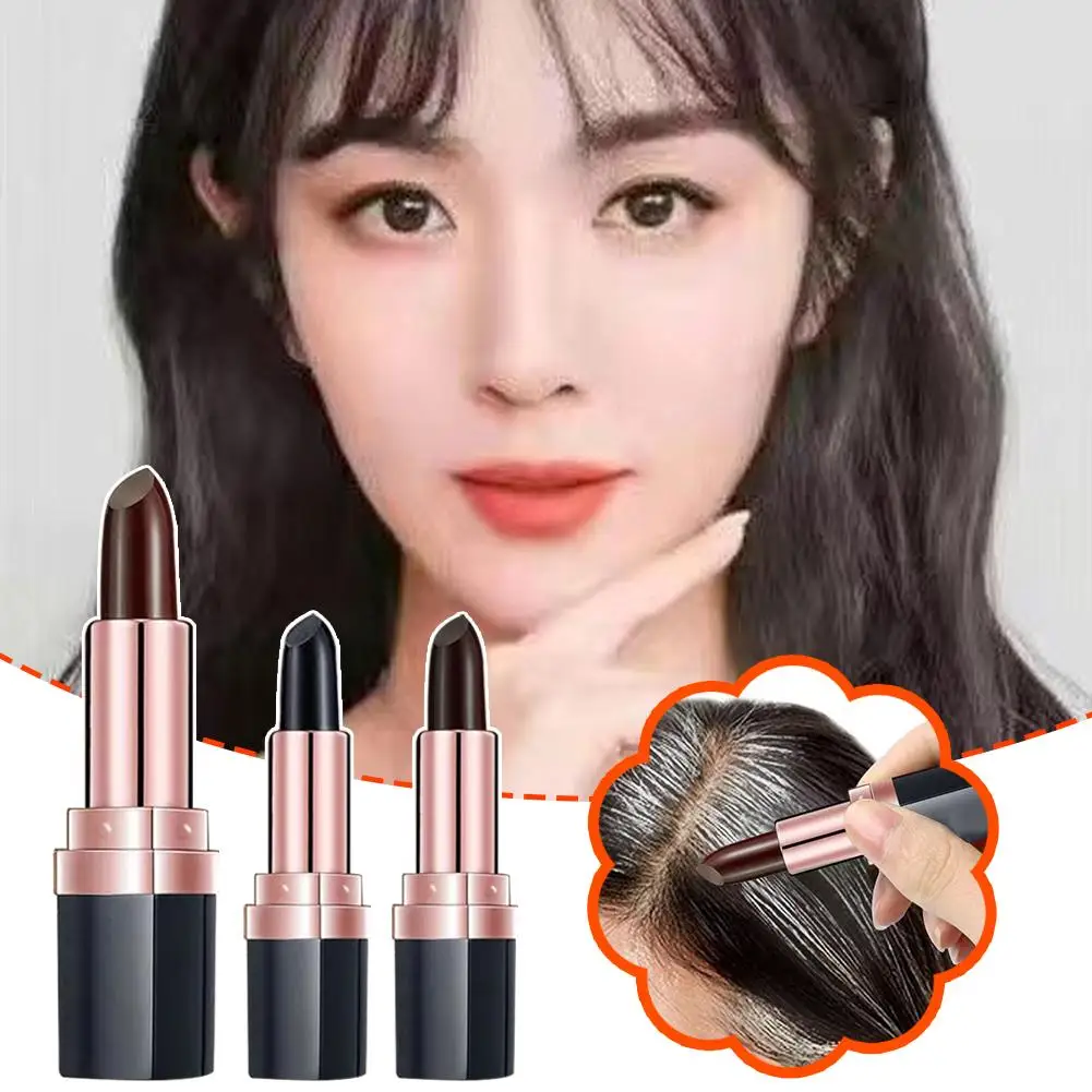 NEW High Quality 4g Black Brown Disposable Hair Dye Lasting Cover Hair Long Saturation Staining Gray Pen Lips High Washable A8Y2