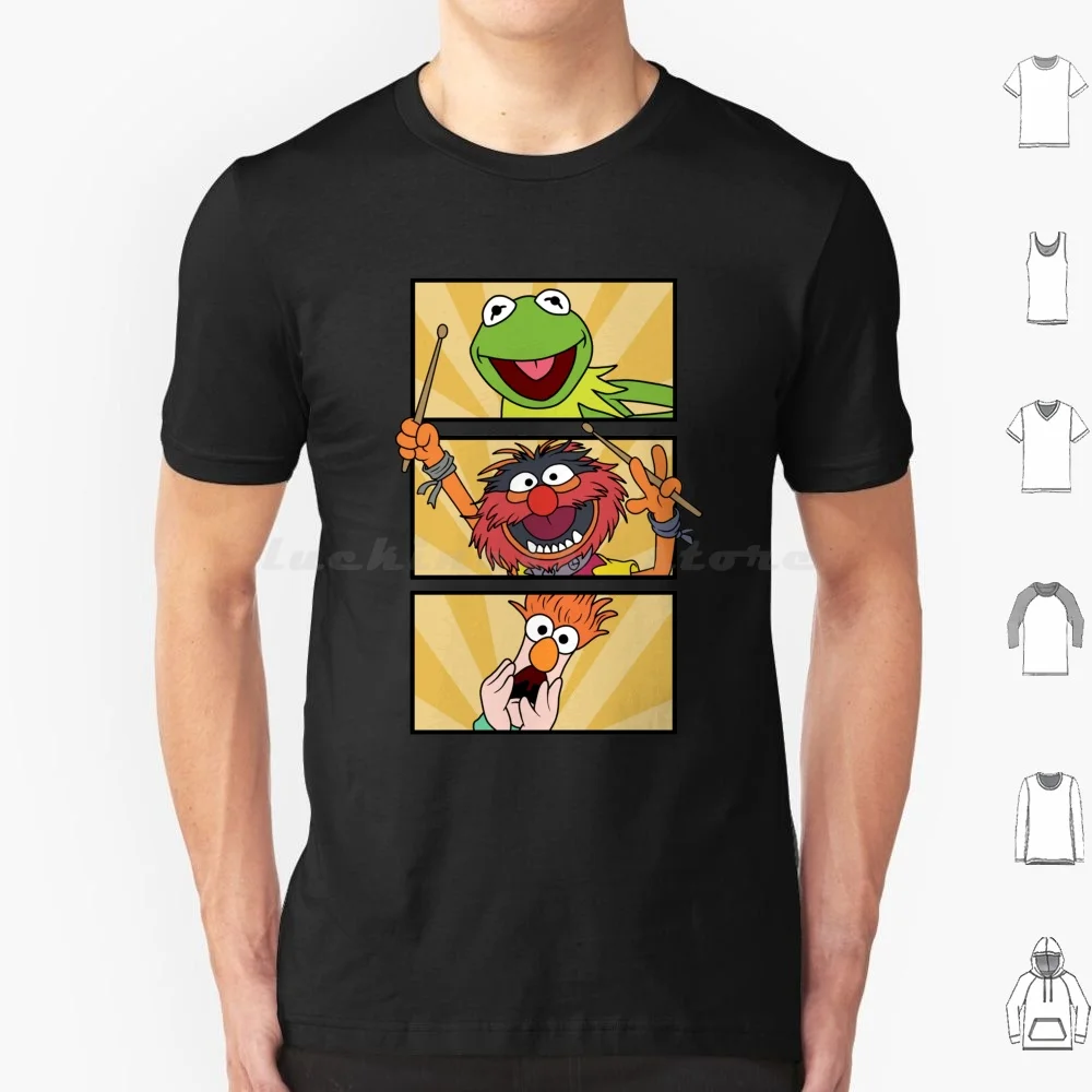 The Show T Shirt Big Size 100% Cotton The Frog Frog Tv Shows 70s Retro Animal Beaker Fozzie Jim Henson Show Cookie Monster Kids