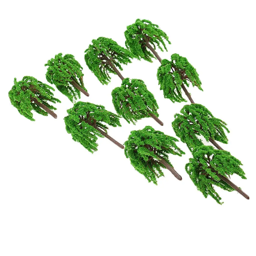 10 Pieces Model Trees Train Railway Wargame Scenery Landscape Layout 1: