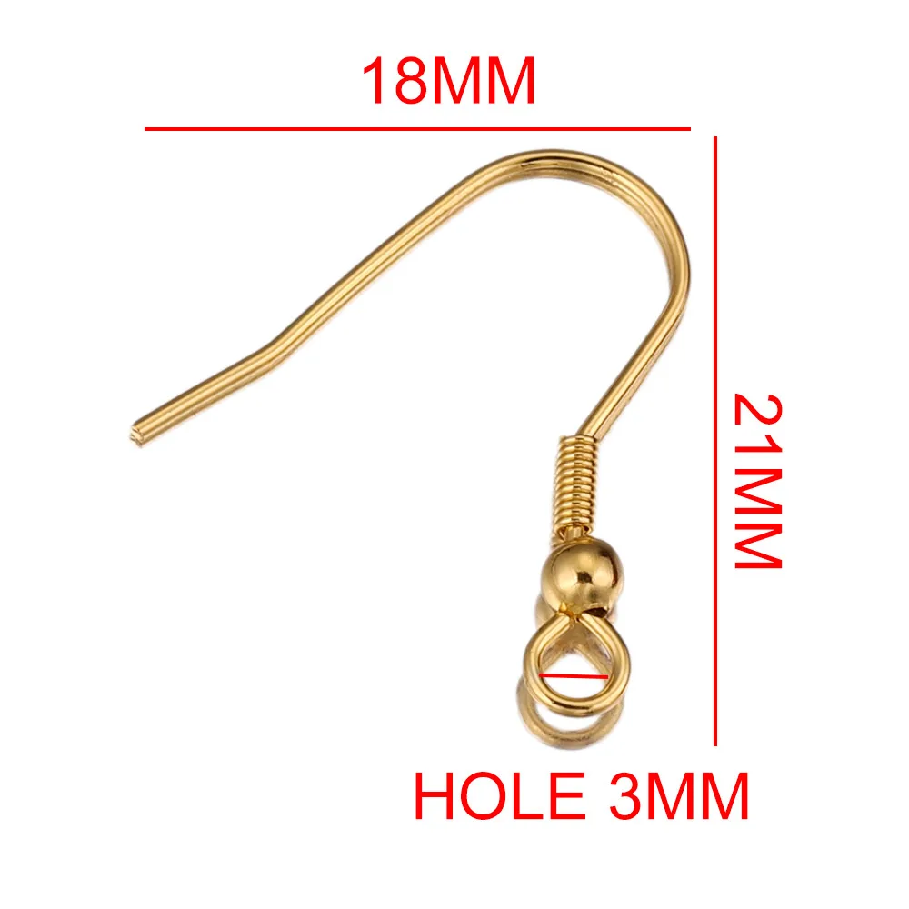 50pcs Stainless Steel Earring Hooks Hypoallergenic Earring Making Kit Earrings Parts Clasp for DIY Jewelry Making Supplies image 4