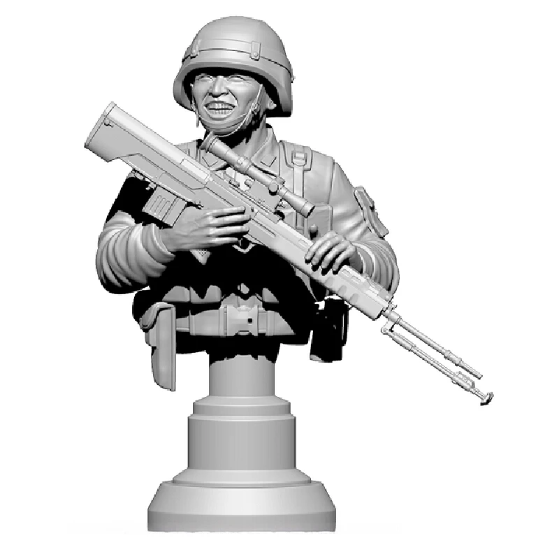 Figurine de soldats de l'armée chinoise Gk, Micro Miniature, modèle blanc imprimé en 3d, jouet, Kit non assemblé et non peint, 1/15