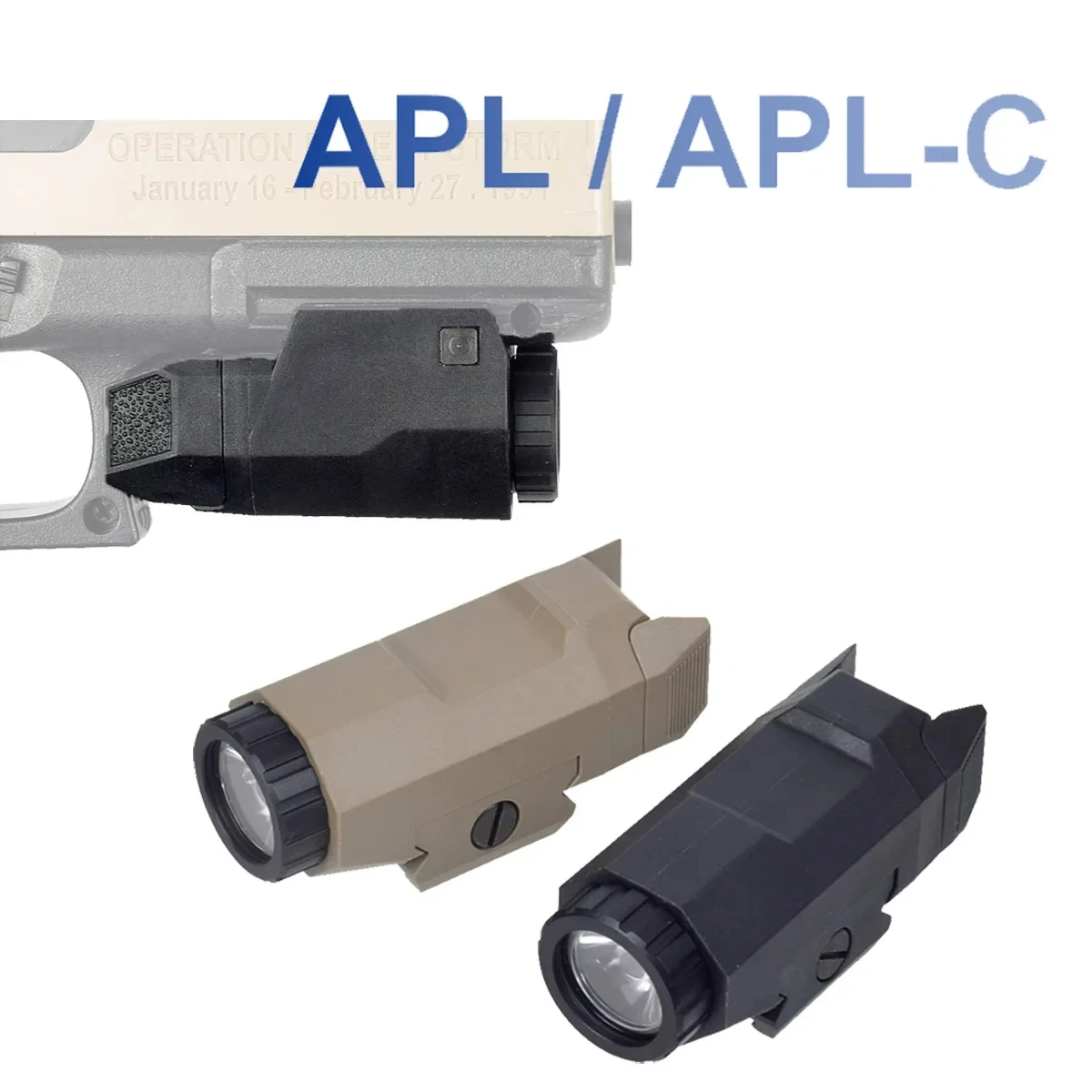 

Tactical APL APL-C Flashlight Nylon Hunting Scout Light Weapon Gun Airsoft Hunting Pistol Rifle Strobe 400 Lumen Fit 20mm Rail