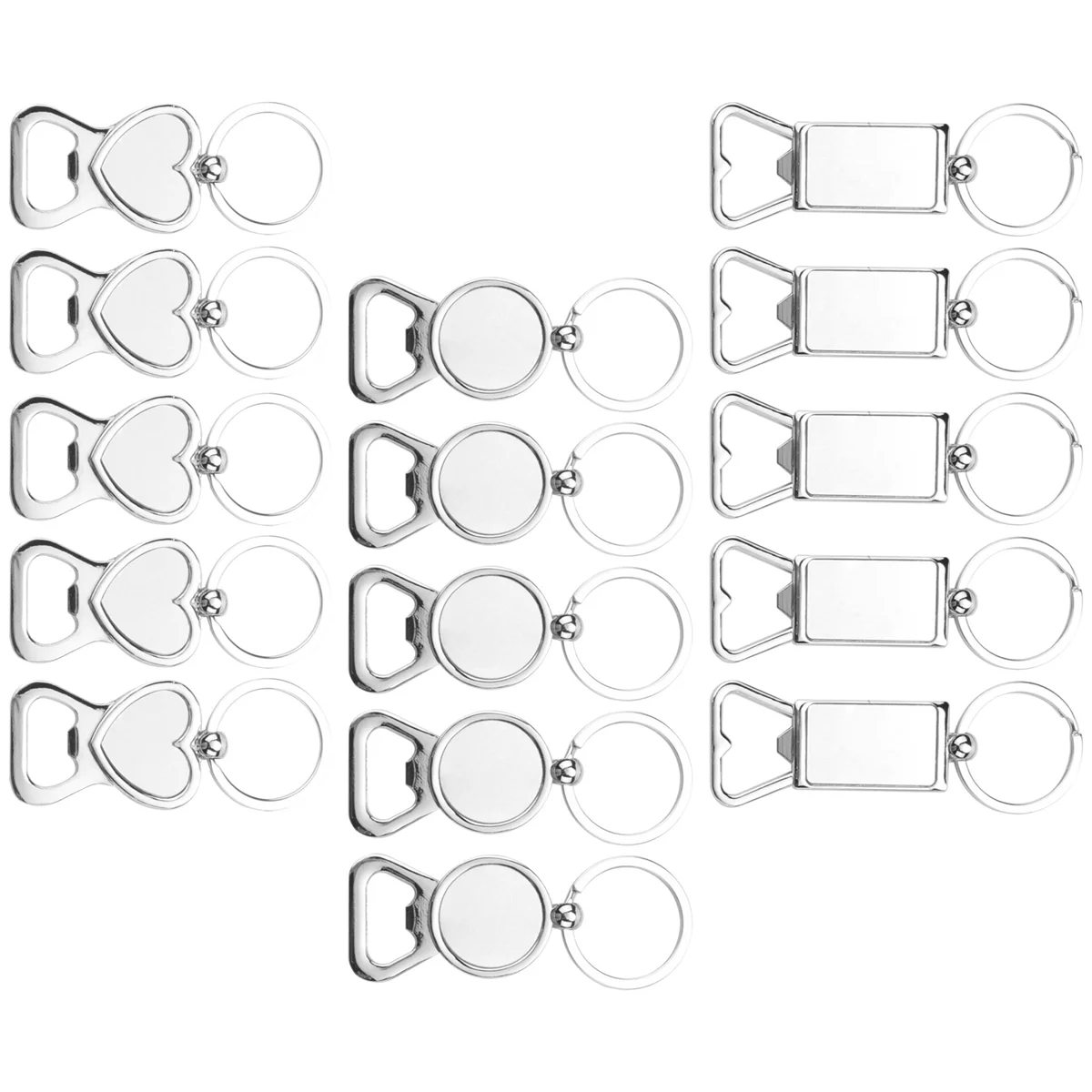 Sublimation Blanks Keychains Metal Bottle Opener Heat Transfer Sublimation Keychains for Personalized Sublimation Photo