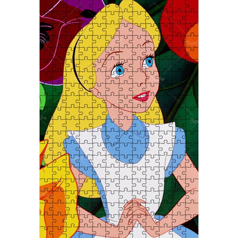 Alice In Wonderland Mad Hatter Disney 1000PCS Puzzles Puzzle Game Film Girls Like Wooden Jigsaw For Gifts Room Desk Ornaments