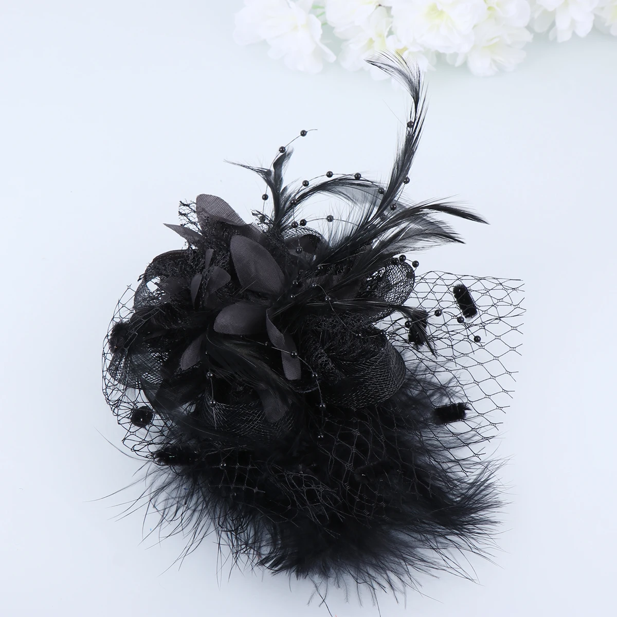 

Women Flower Hair Clip Bridal Mesh Hairpins Wedding Headpiece Tea Party Fascinators Special Occasion Accessories