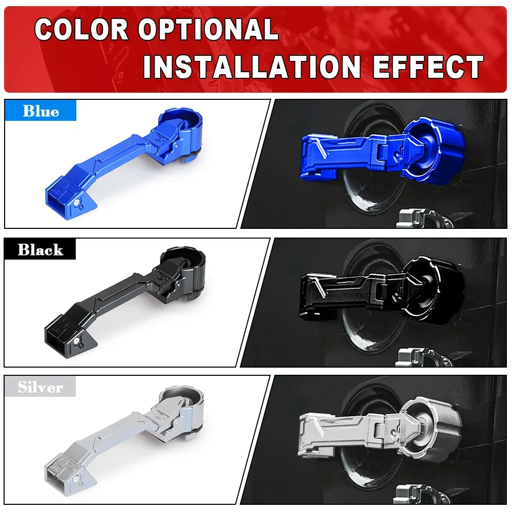 Blcak 1 szt. Do jeepa wranglera JK 2007-2017 drzwi samochodowe stylizacja wyższej wysokiej jakości aluminium mechaniczna klamka drzwi