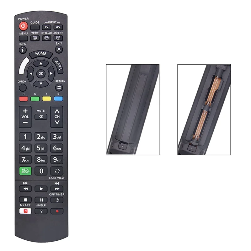 

【Sleek Design】2X Universal Remote Control For Panasonic TV Remote Control For Panasonic Viera LCD LED 3D TV With Netflix