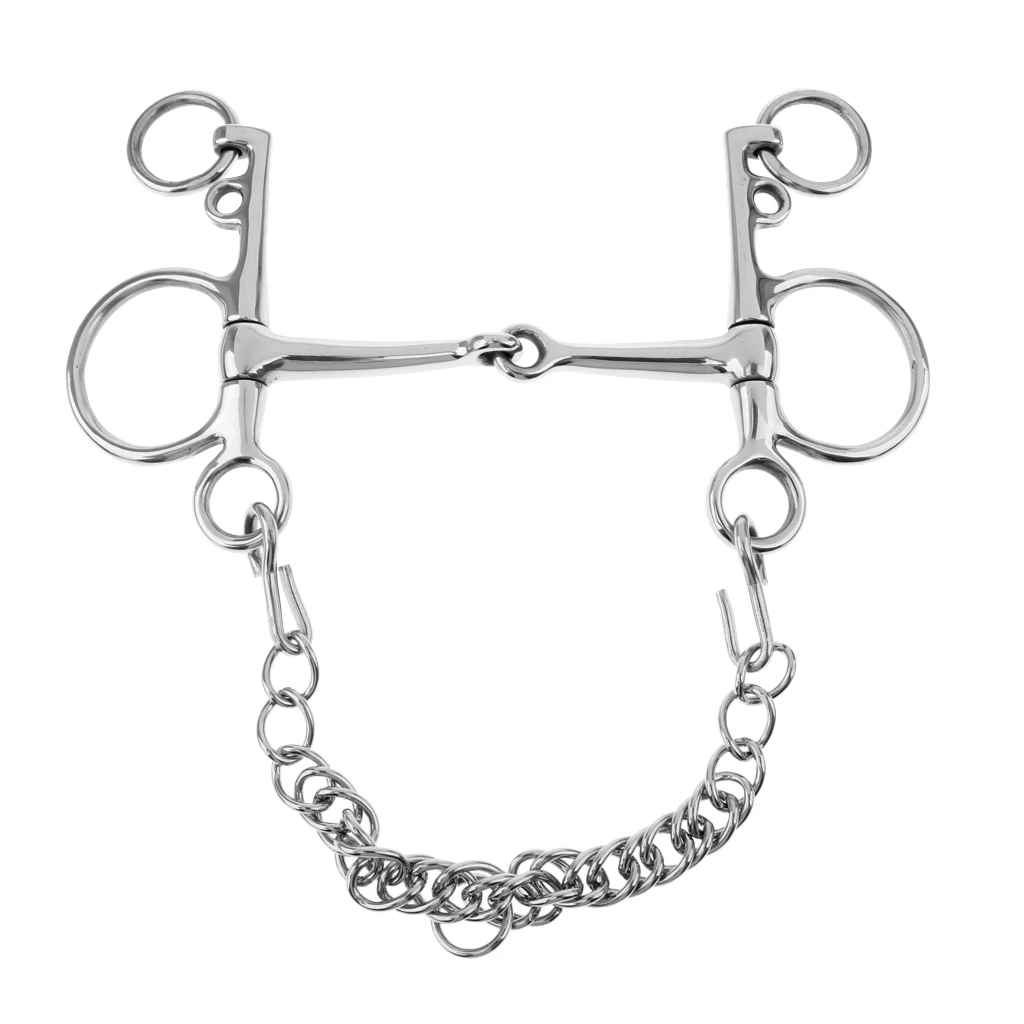 5 '' Sturdy Polished Little Horse with Curb Chain And Snaffle Curb Hook