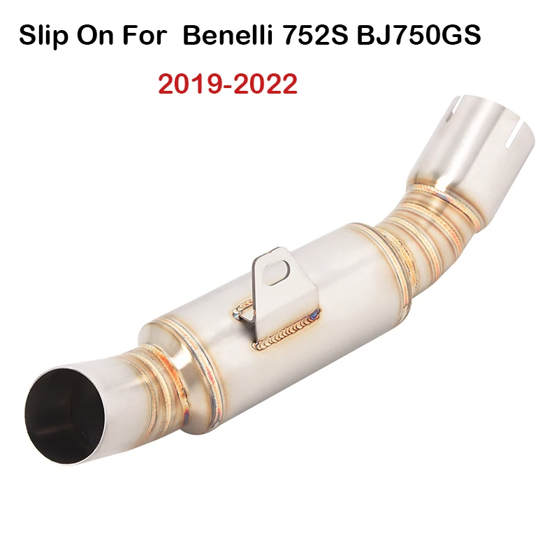 

For Benelli 752 752S BJ750GS 2019-2022 Mid Pipe Motorcycle Exhaust Tip Middle Link Connect Tube Stainless Steel