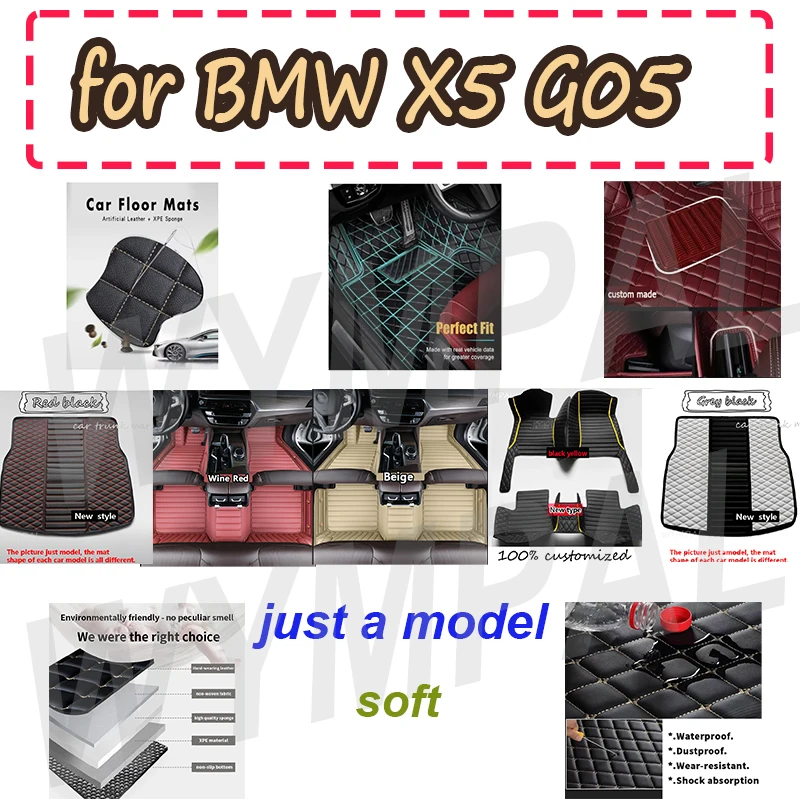 

LUXURY Car Floor Mats For BMW X5 G05 2019~2022 Carpet Leather Mat Floor Luxury Car Accessires