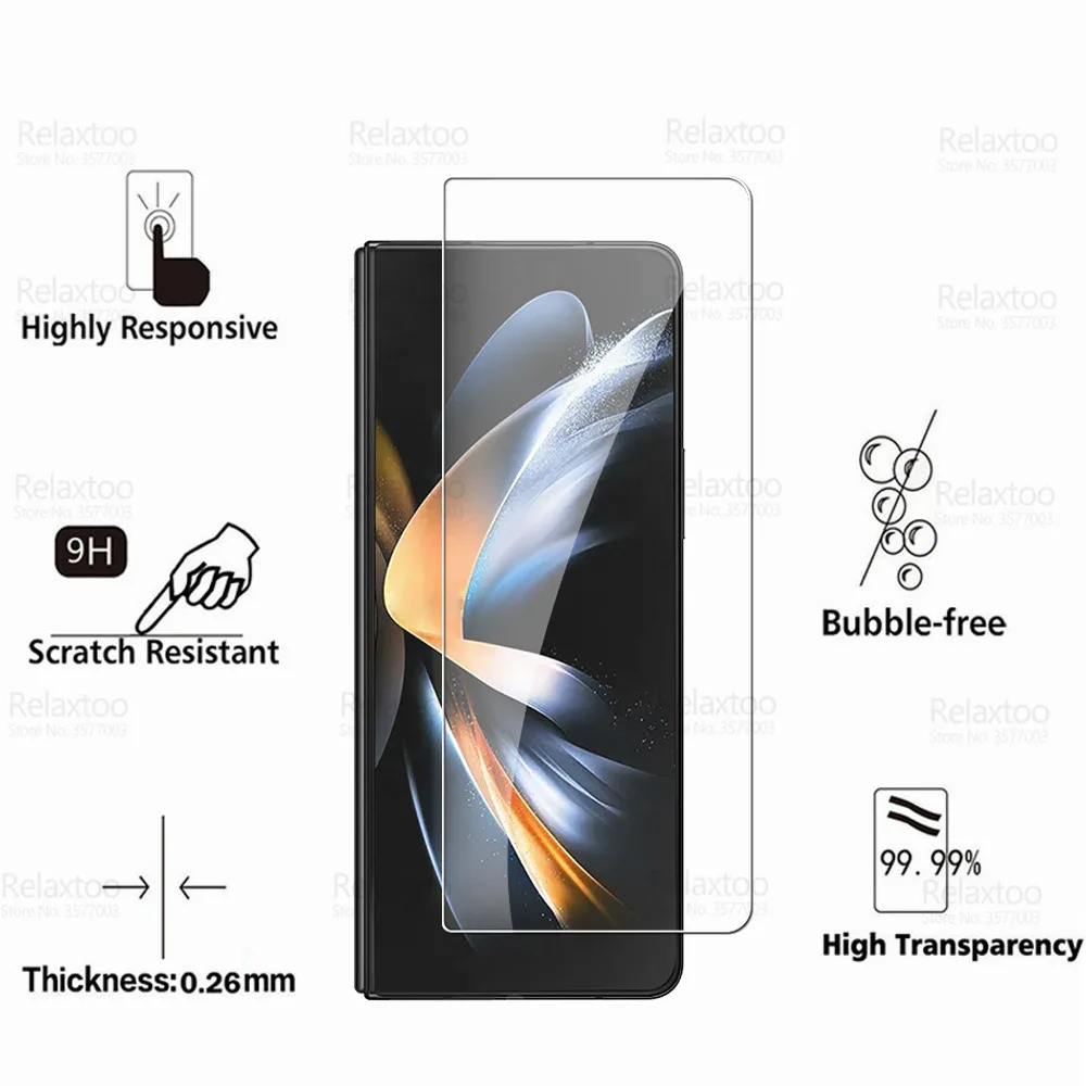 Vidrio Templado Protector para Samsung Galaxy Z Fold 4 5, Protector de pantalla Samung ZFold4 Fold4 ZFold 4 5G, película de cubierta de seguridad, 3-1 piezas