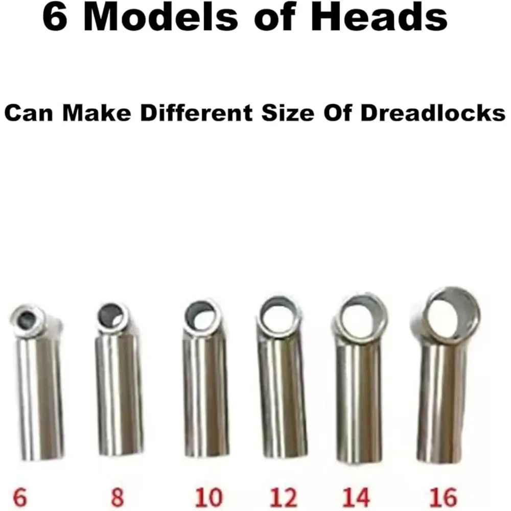 Dreadlock Machine Replacement Holes 6‑Piece Set Multiple Sizes 6/8/10/12/14/16mm For Different Thickness Dreadlock Making
