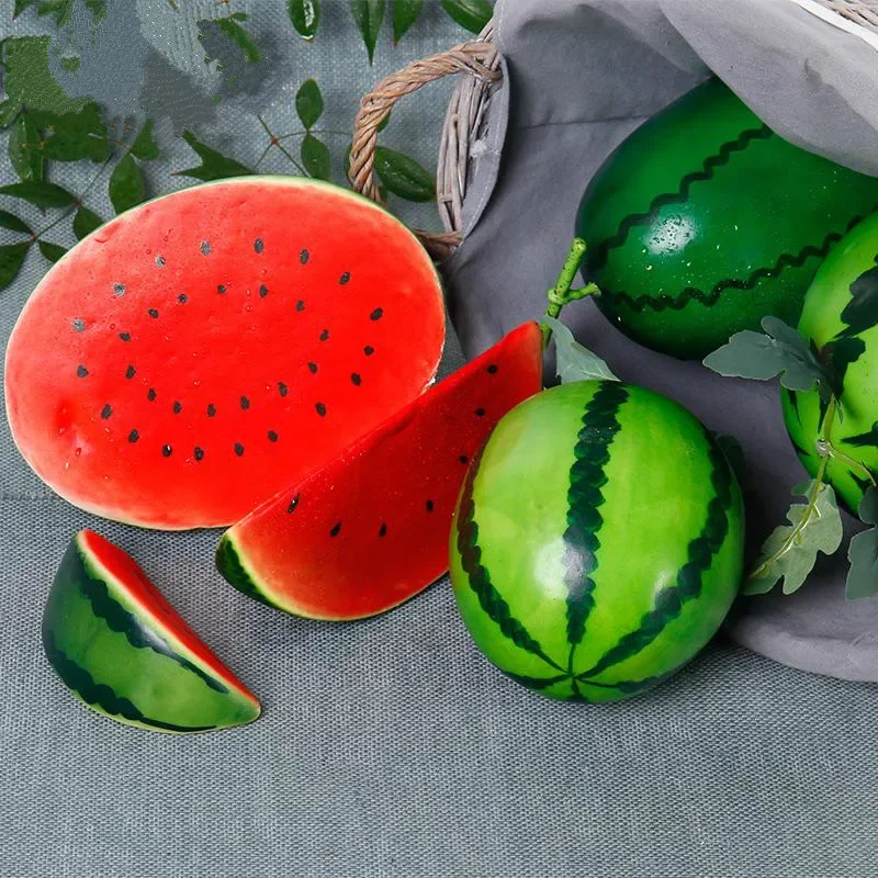 1 Pcs Artificial Creative Fake Fruit Simulation Watermelon Ornament Craft Food Photography Props Children Early Education Gifts