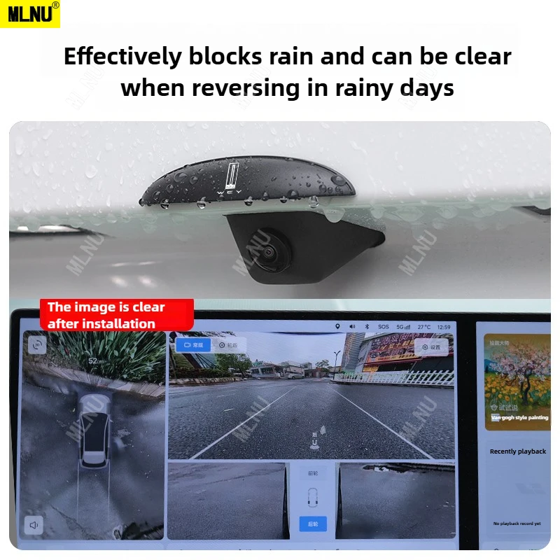 

For GWM WEY 80/07 Accessories 2025/2024 Car Rear Camera Rain Cover Premium ABS, Waterproof,Anti-Scratch Reinf 2022-2023