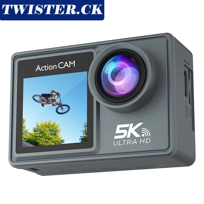 Upgraded 5K 30FPS 48MP WiFi Action Camera Ultra HD 2 Inch Touch Screen 30M Underwater Camera With 900mAh Polymer Lithium Battery