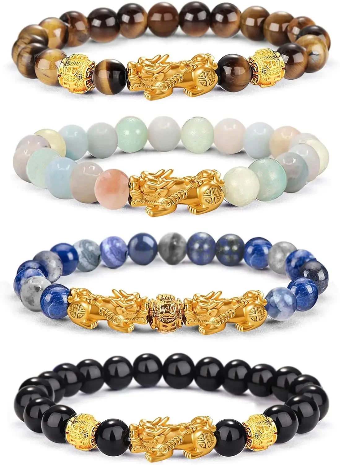 

Vintage Colorful Irregular Beaded Bracelets Gold Lucky Bracelet for Women Men Valentine's Day Party Jewelry Gifts