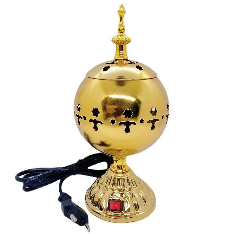 Dubai Middle East Incense Burner Luxury Metal Electronic Incense Holder Exquisite Arabic Home Decoration Gifts Europe And US New