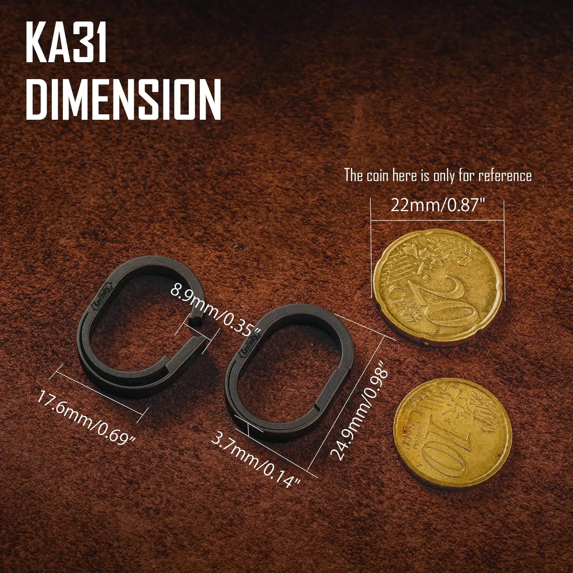 KeyUnity KA31 Ultra-Light Titanium Key Ring: Quick Release Side-Opening Design for Easy Key & EDC Tool Organization