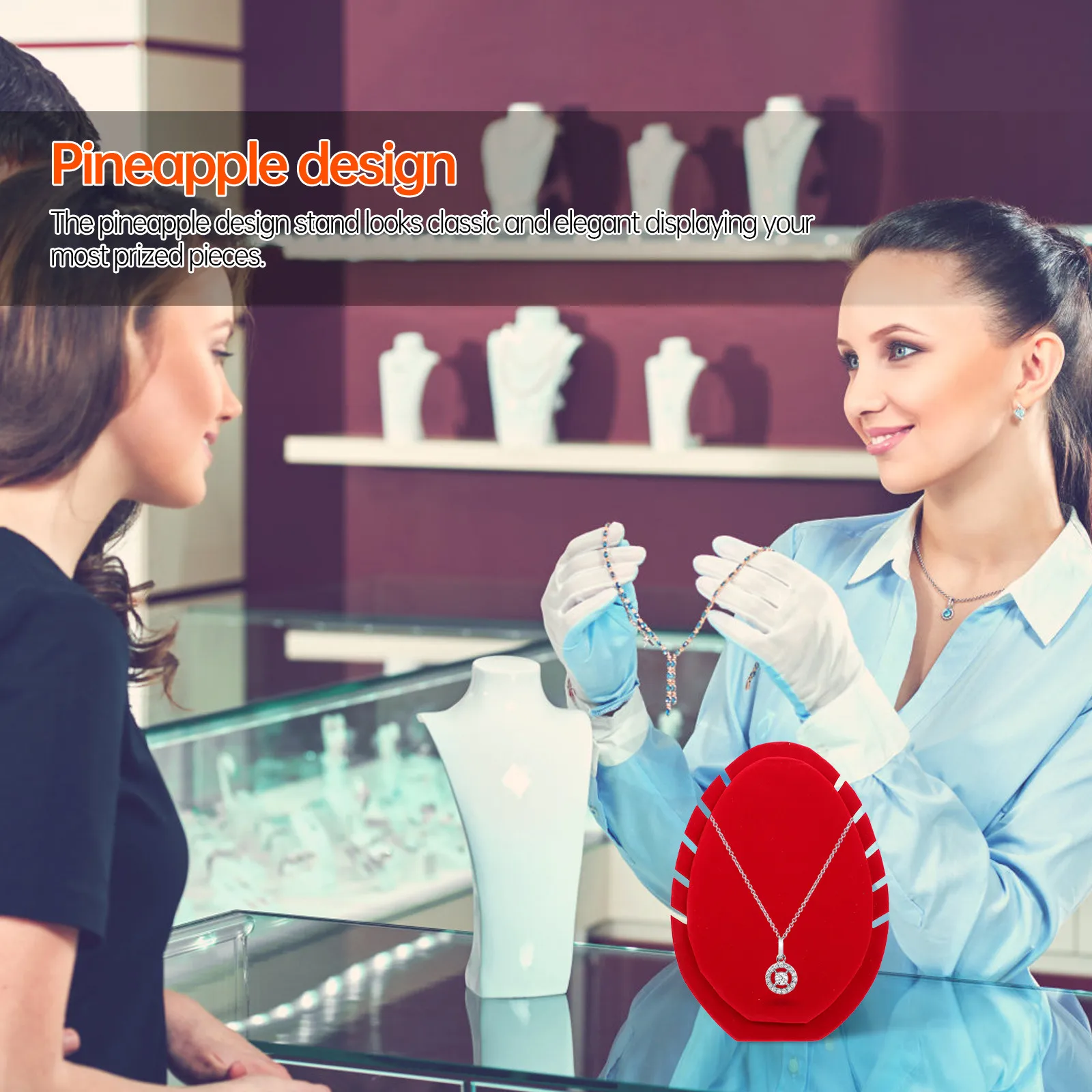 

Подставка для хранения украшений в форме ананаса, 1 шт., органайзер для ожерелий, держатель для ювелирных изделий для дома, магазина, подарков