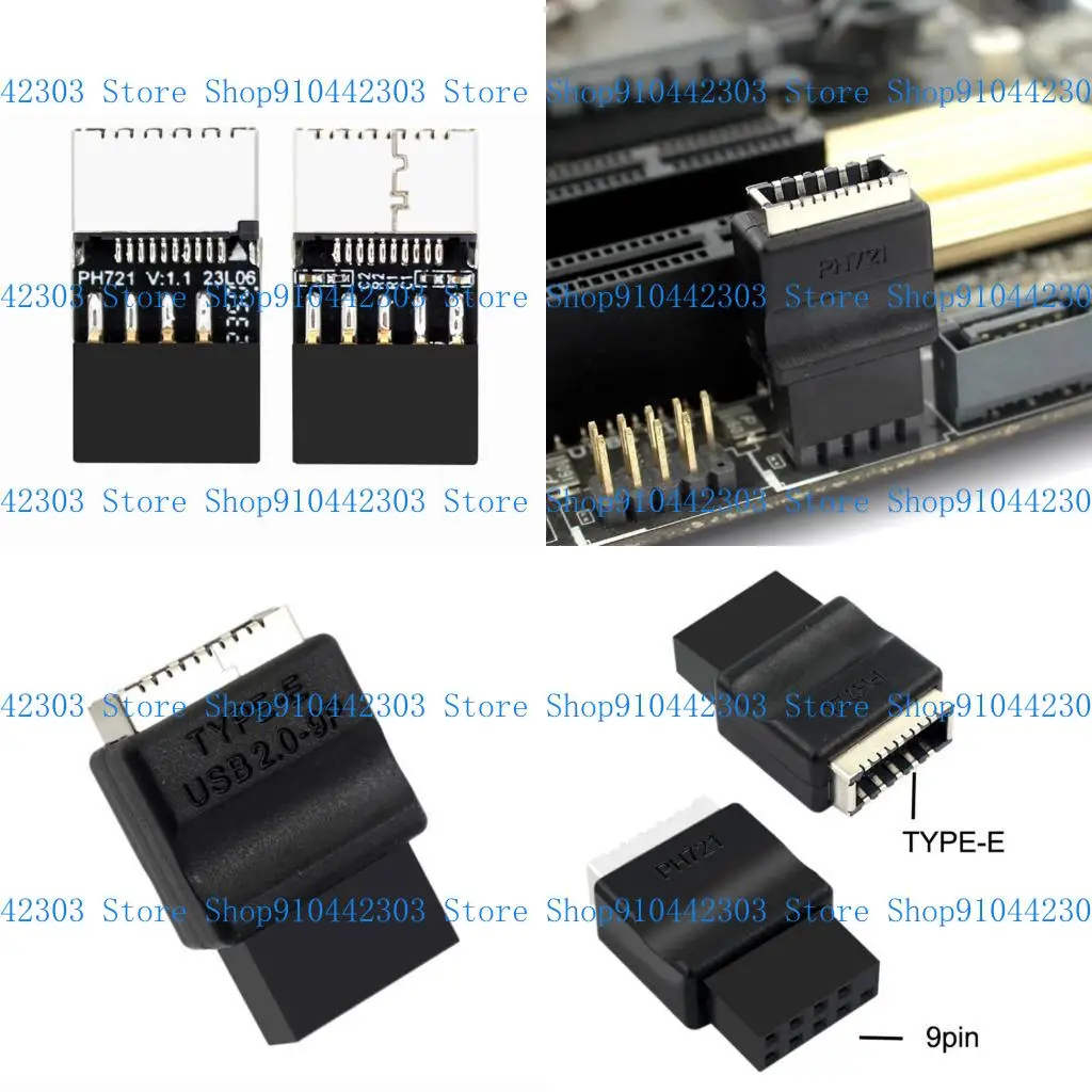 

L4MD USB 2.0 9 Pin to TypeE Adapter Converter for Motherboard Front Panel Upgrades
