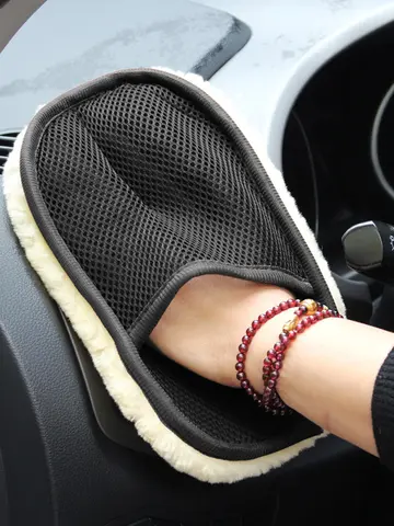 Car Styling Wool Soft Car Washing Gloves Cleaning Brush Motorcycle Washer Care Products Plush Car Wash Gloves