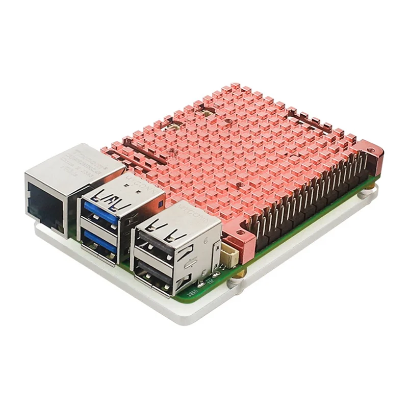 Хорошо сделанный для Raspberry Pi 5, медный радиатор, металлический корпус, медный корпус с пассивным охлаждением для Raspberry Pi 5 5B