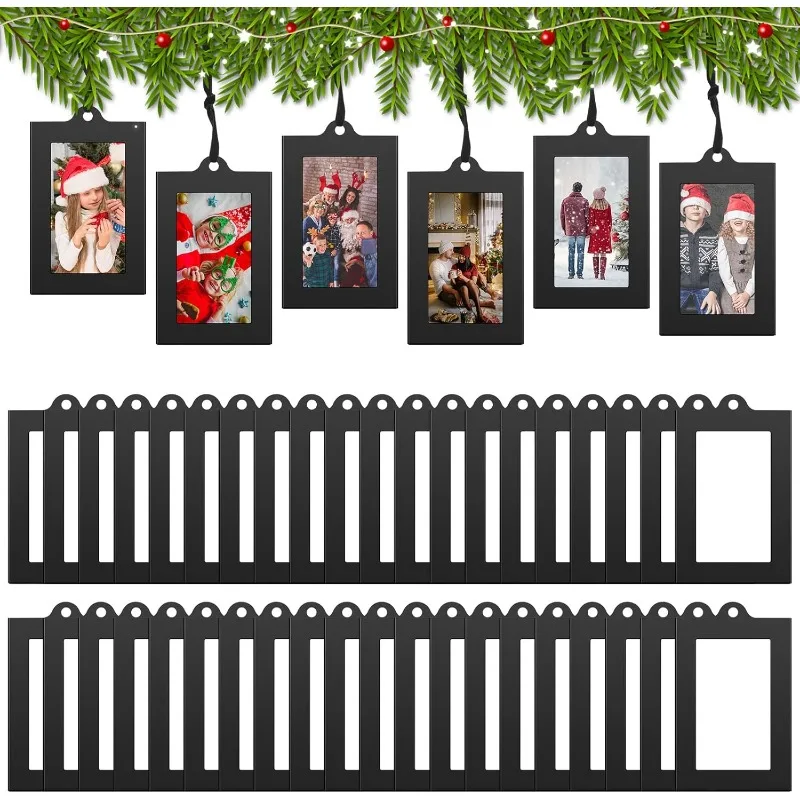 

Metal Picture Frame Ornaments 2 x 3 Inch Heavy Duty Reusable Small Photo Frame for Family Photo Tree Gift Indoor Decor(B