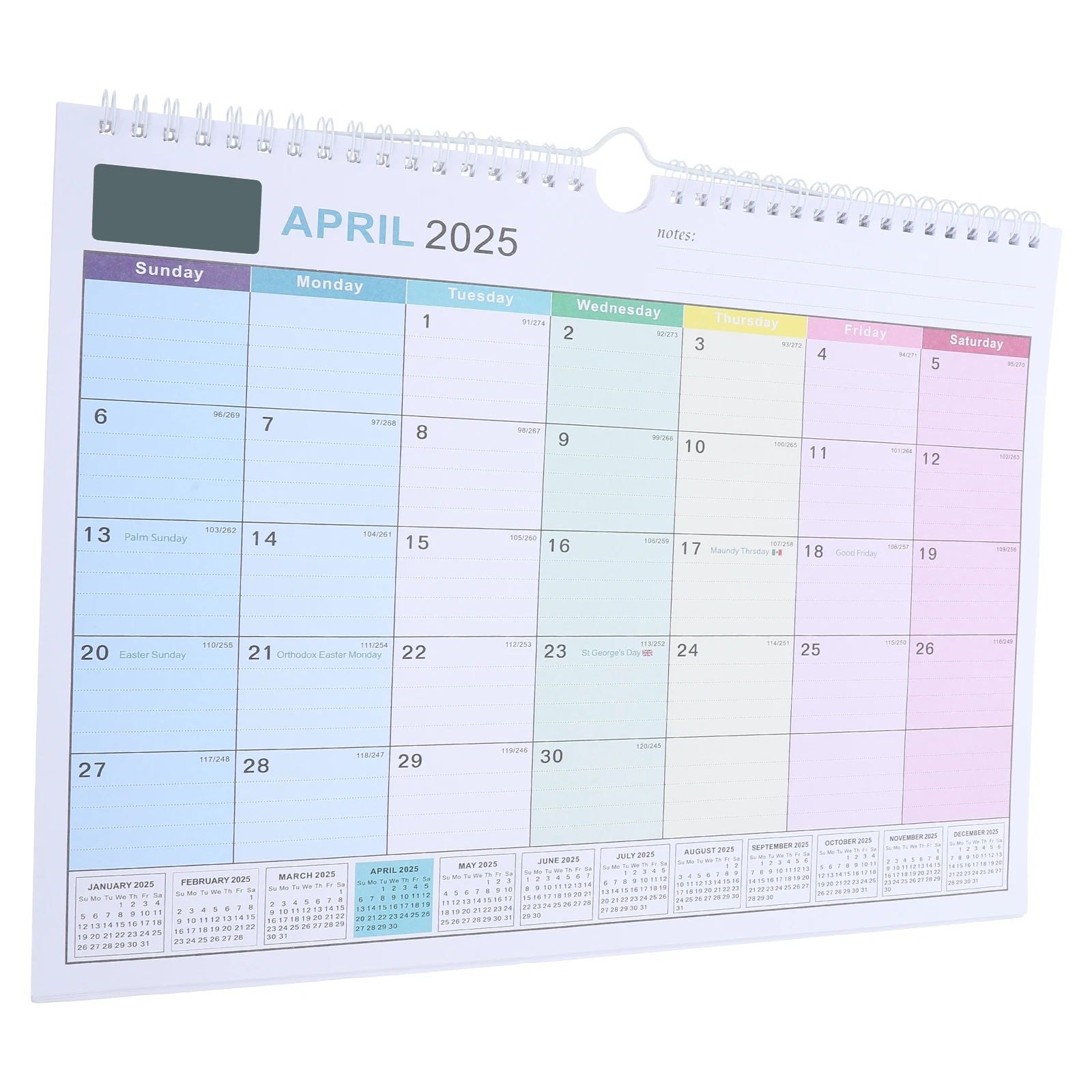 تقويم معلق على الحائط، مخطط شهري، ربط حلزوني، تصميم عمودي، عطلات، مكتب عائلي، منزل، جمالي، فليب سنوي #5