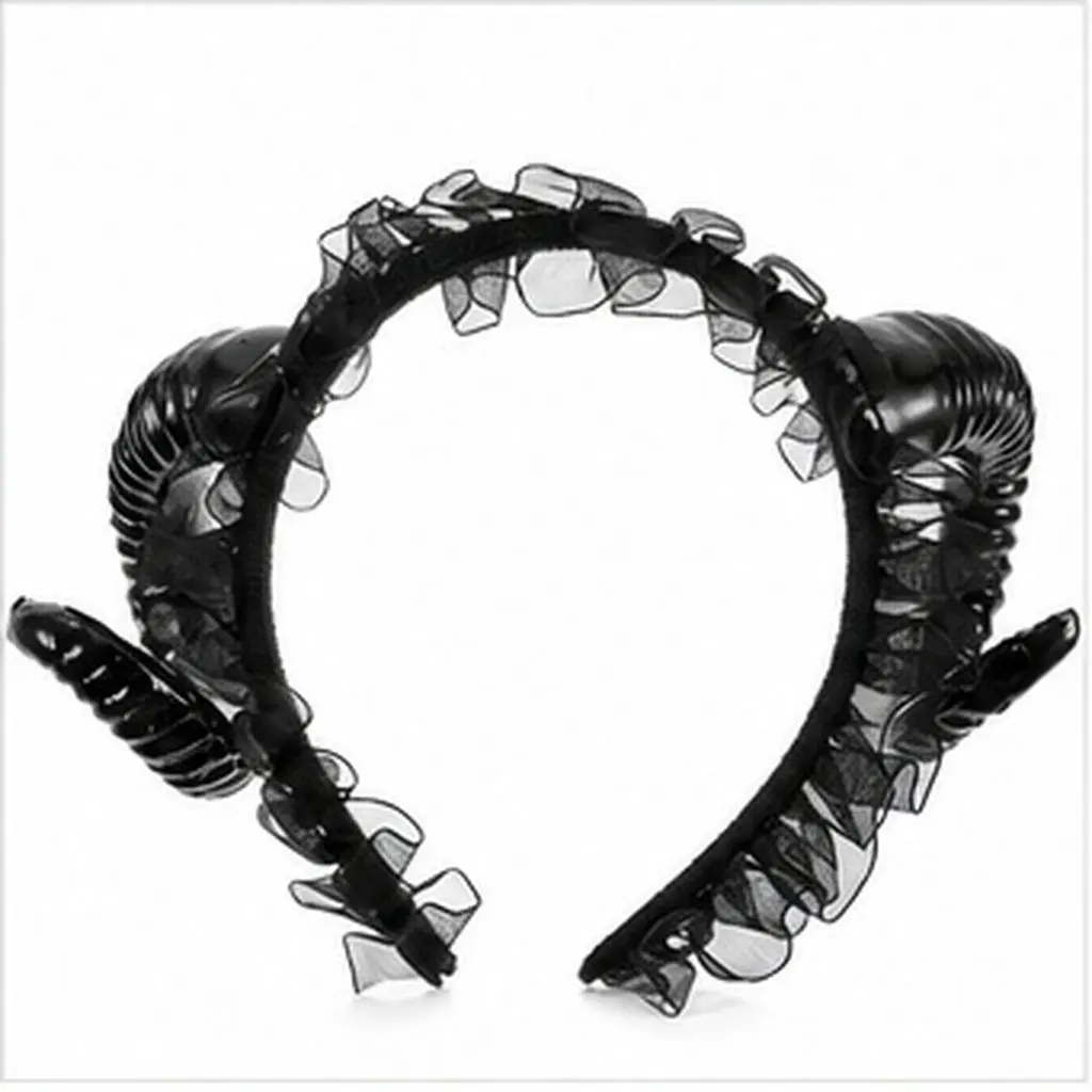 Sheep Horn Headband Halloween Hair Accessories for Women Cosplay Headbands Devil Horns Gothic Headpiece Festival Decoration Horn