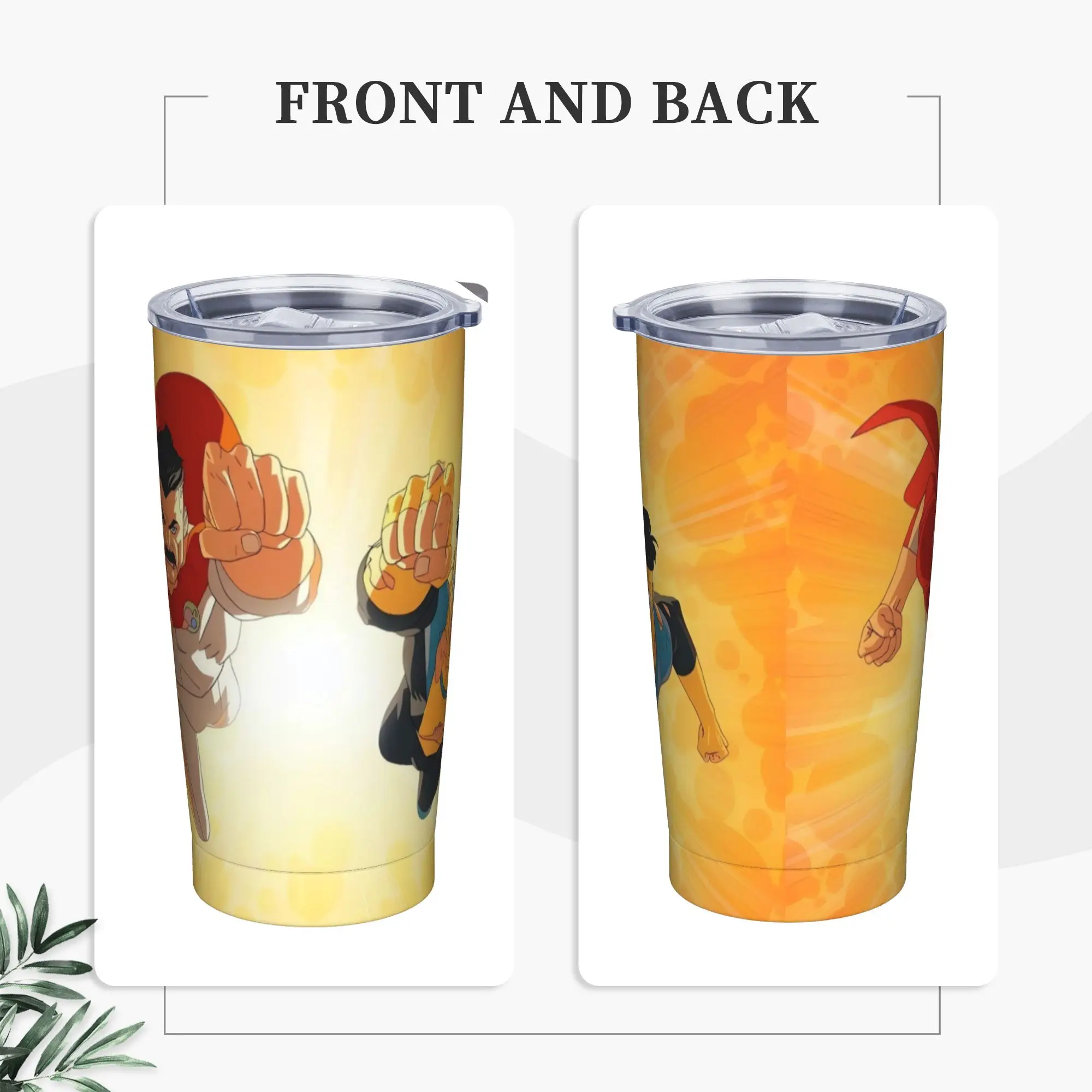 Anime Invincibles Stainless Steel Tumbler With Straws  Travelist Thermal Cups 20oz Hot Drinks Water Bottle