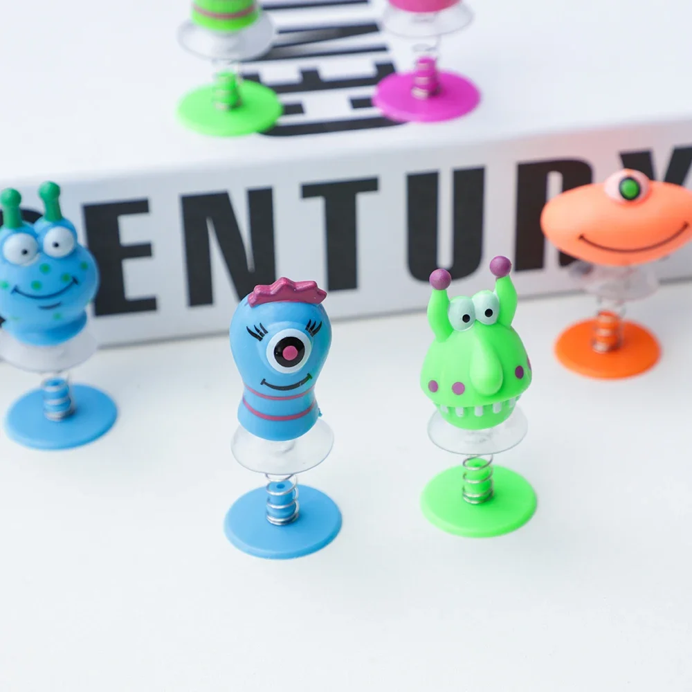 Cartoon Monster Jumping Dolls for Kids, Birthday Party Favors, Baby Boys, Girls Pinata Fillers, Gift Bag,  6 Pcs