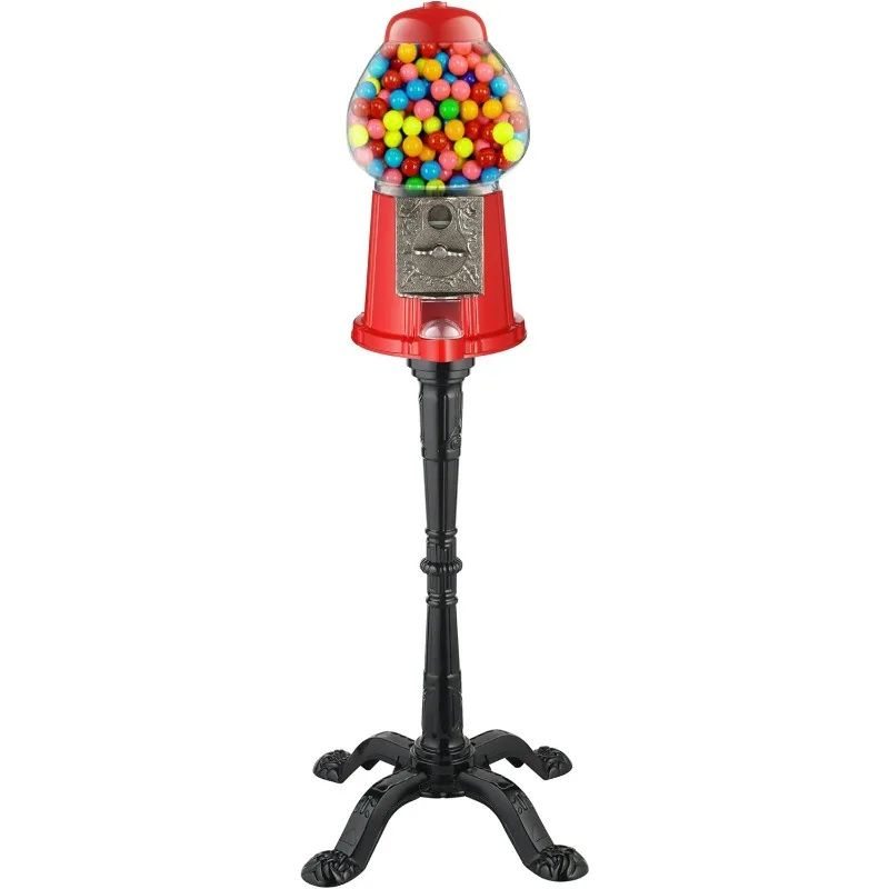 Vintage-Look Gumball Stand-Nostalgic Decor and Vending Machine by Northern Popcorn, Red