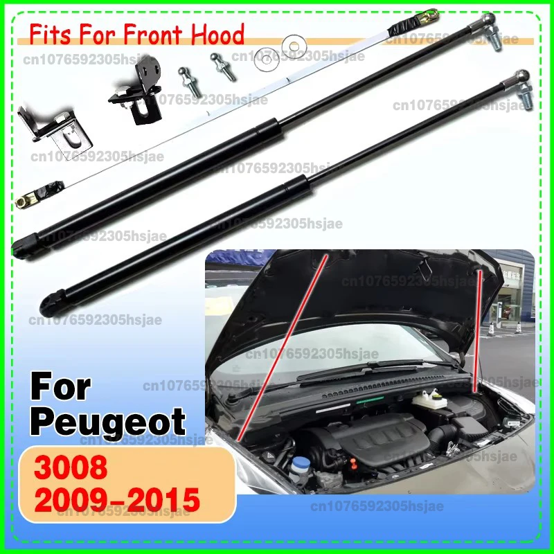 For Peugeot 3008 2009-2015 Car-styling Refit Bonnet Hood Gas Shock Lift Strut Bars Accessories