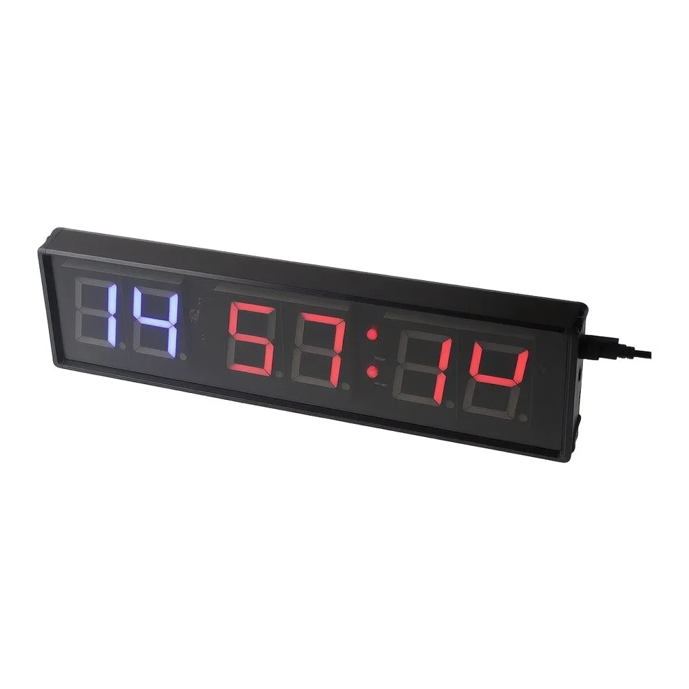 Interval Timer for Boxing MMA Fitness Training Gym with 1.8 Inch LED Display Remote Control and Mounting Options
