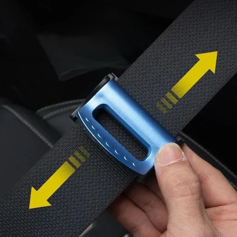 2PCS Strong Adjustable Car Seat Belt Clips Slip-Resistant Seat Belt Buckle Simple Clamp Fixing Clip 4Colors Car Interior Styling