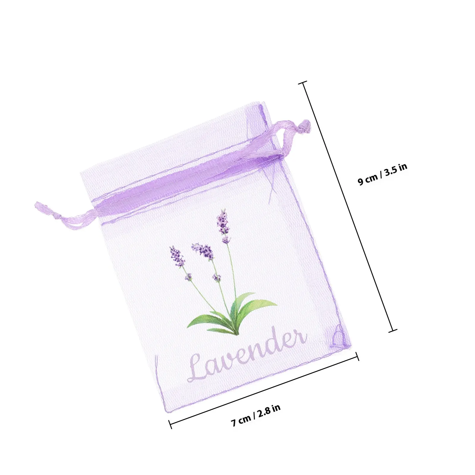 20 pcs Empty Lavender Sachet Bags Drawstring Dried Storage Pouches Halloween Christmas New Year Drawstring Pouch Mesh Container