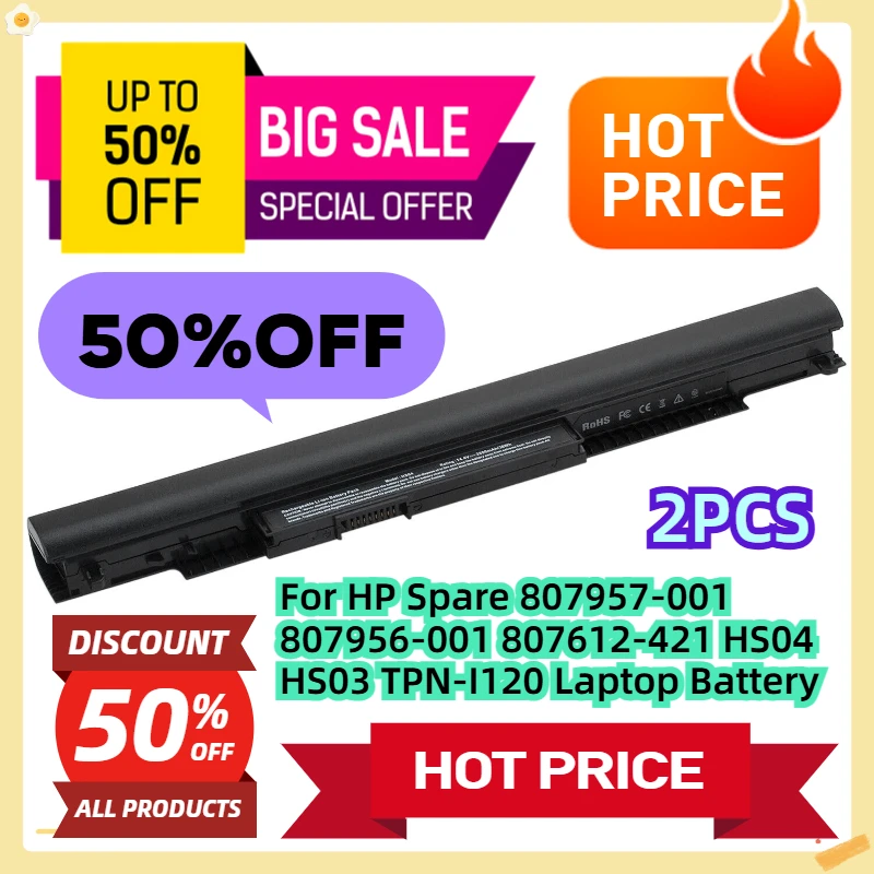 

For HP Spare 807957-001 807956-001 807612-421 HS04 HS03 TPN-I120 Laptop Battery