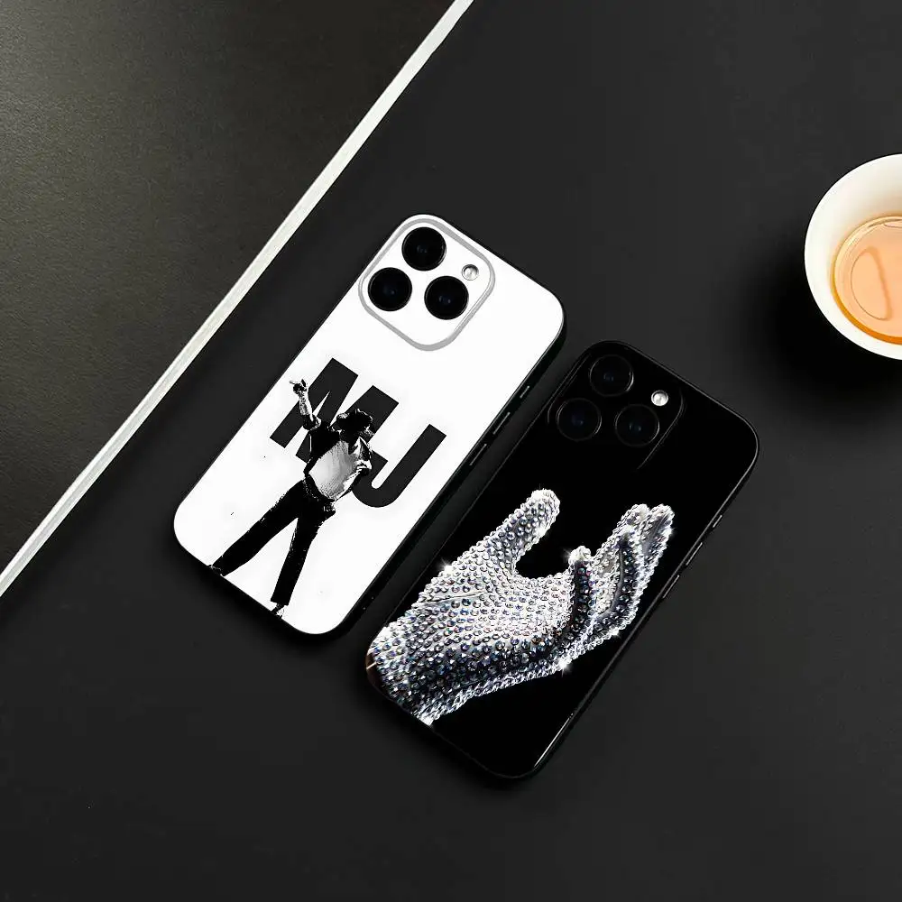 Чехол M-Michael Jackson из жидкого силикона для iPhone 17 16 15 14 13 12 11 Pro ProMax Mini Plus, мягкий защитный