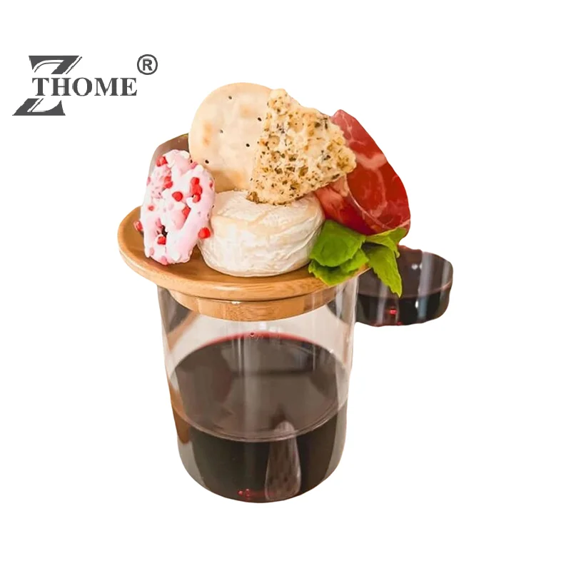 Wine Glass Charcuterie Topper Wine Glass Charcuterie Board Topper Bamboo Wine Glas Topper Coasters Round Wine Glass Party Supply image 4