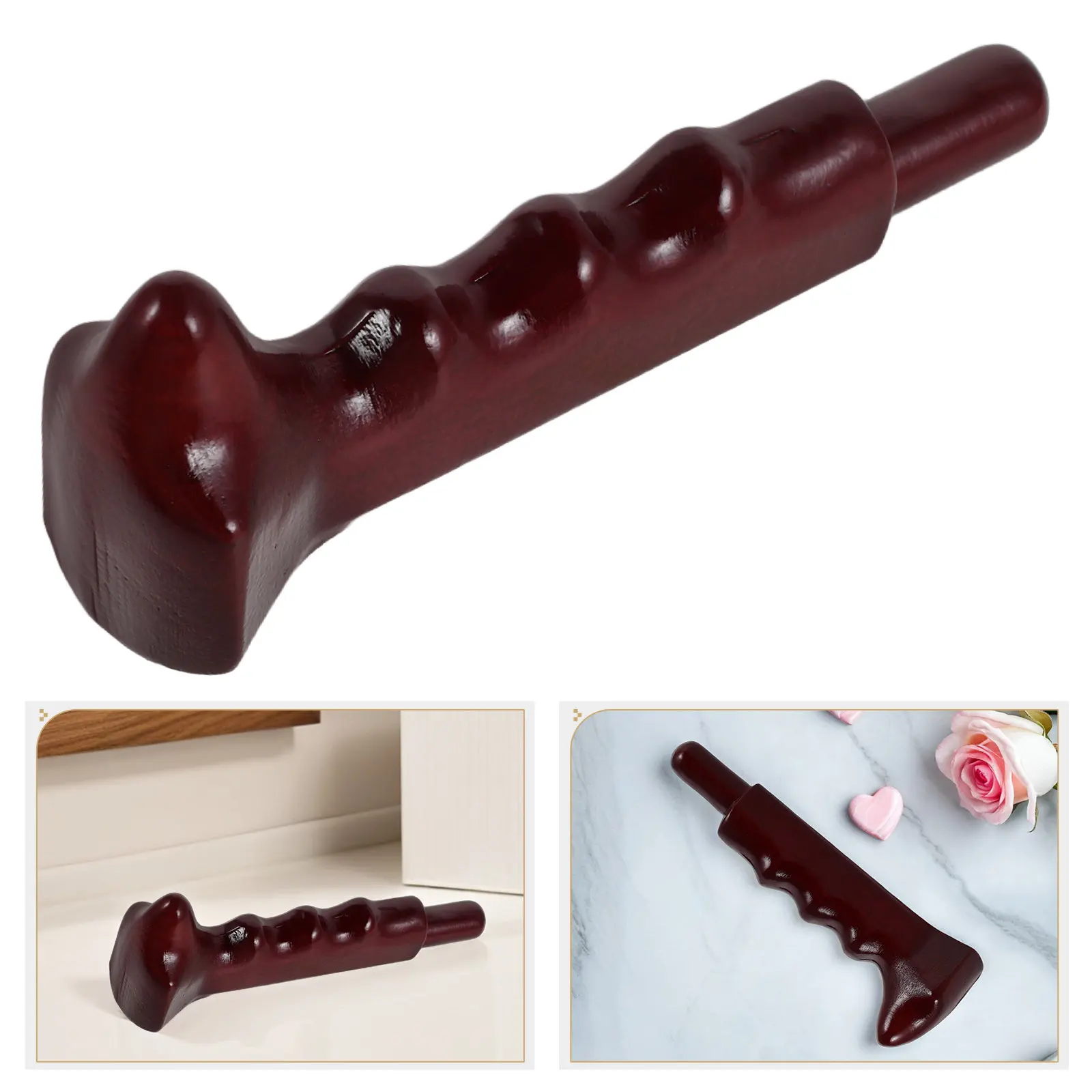 

Массажер для шеи и плеч из натурального персикового дерева, ручной работы, эргономичный дизайн, акупрессура, гуаша, для снятия мышечной боли, портативный, для использования в любое время