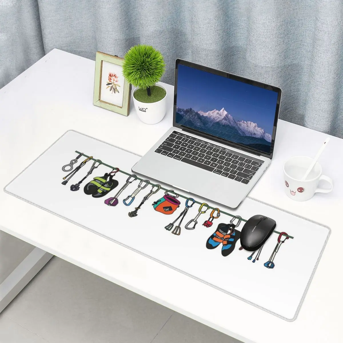 Large Mouse Pad Climbing Gear On The Line Gamer PC Laptop Mats Keyboard Carpet Computer Gaming Office Accessories Desk Mat