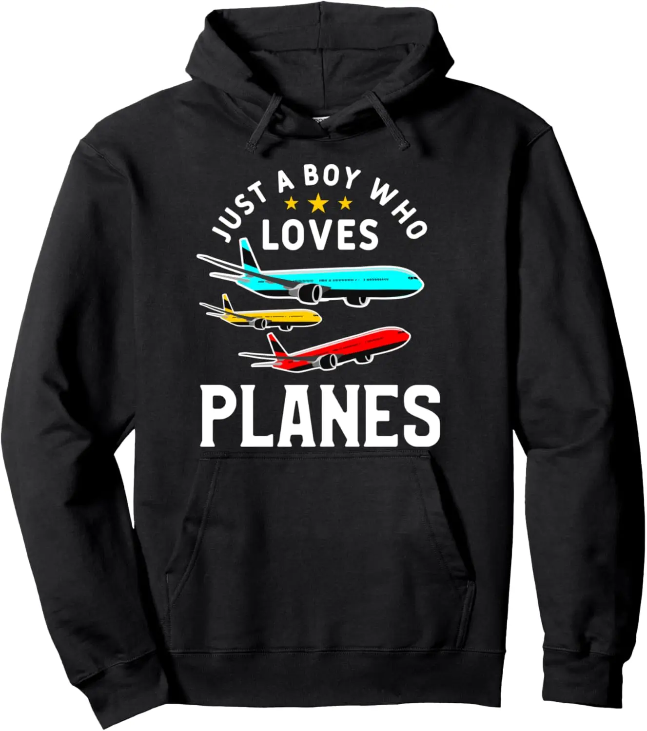 Just A Boy Who Loves Planes Funny Pilot Flying Airplane Pullover Hoodie  Custom Printed Graphic Hoodie Women Mens Sweatshirt