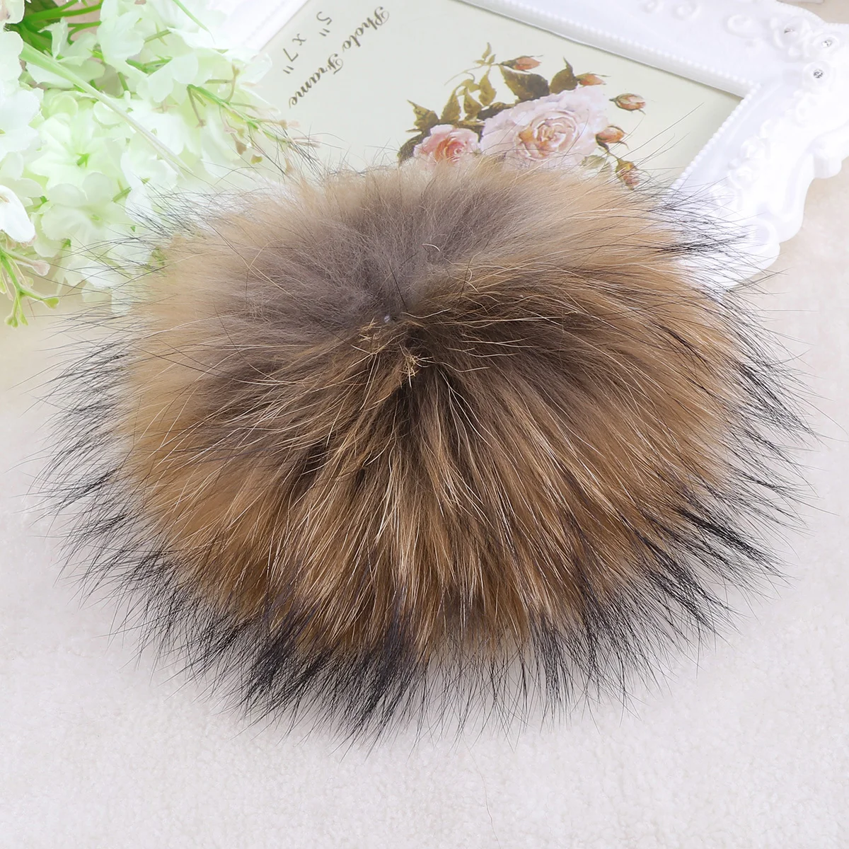 Faux Fur Fluffy Pompom with Snap Fastener Comfortable Clothes Accessory for Hats Shoes Scarves Bags fluffy ball