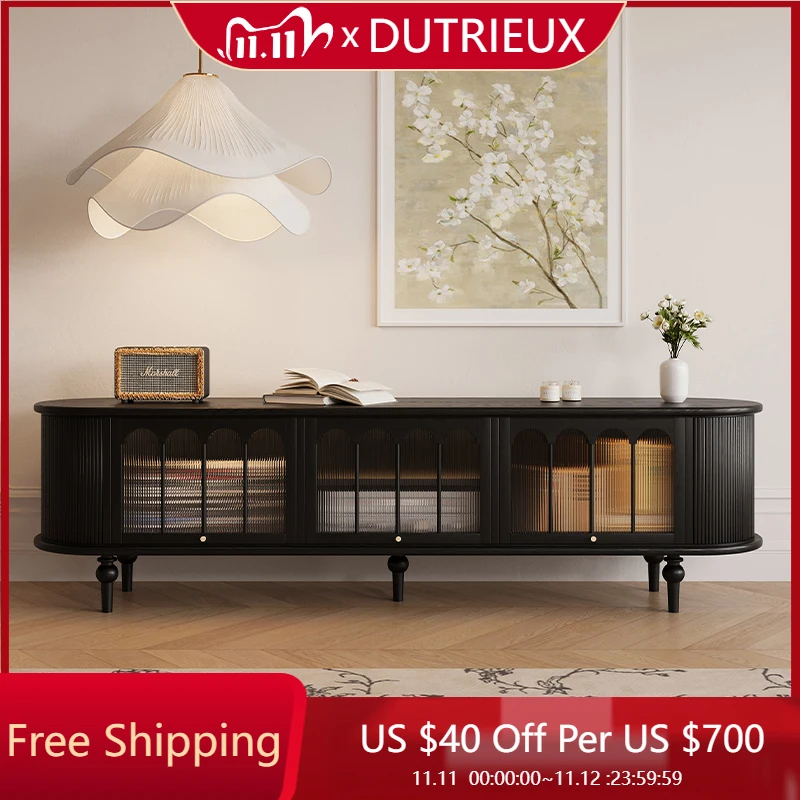 

French Solid Wood TV Cabinet Display Retro Entertainment Wall Unique Tv Table Storage Living Room Archivadores Salon Furniture