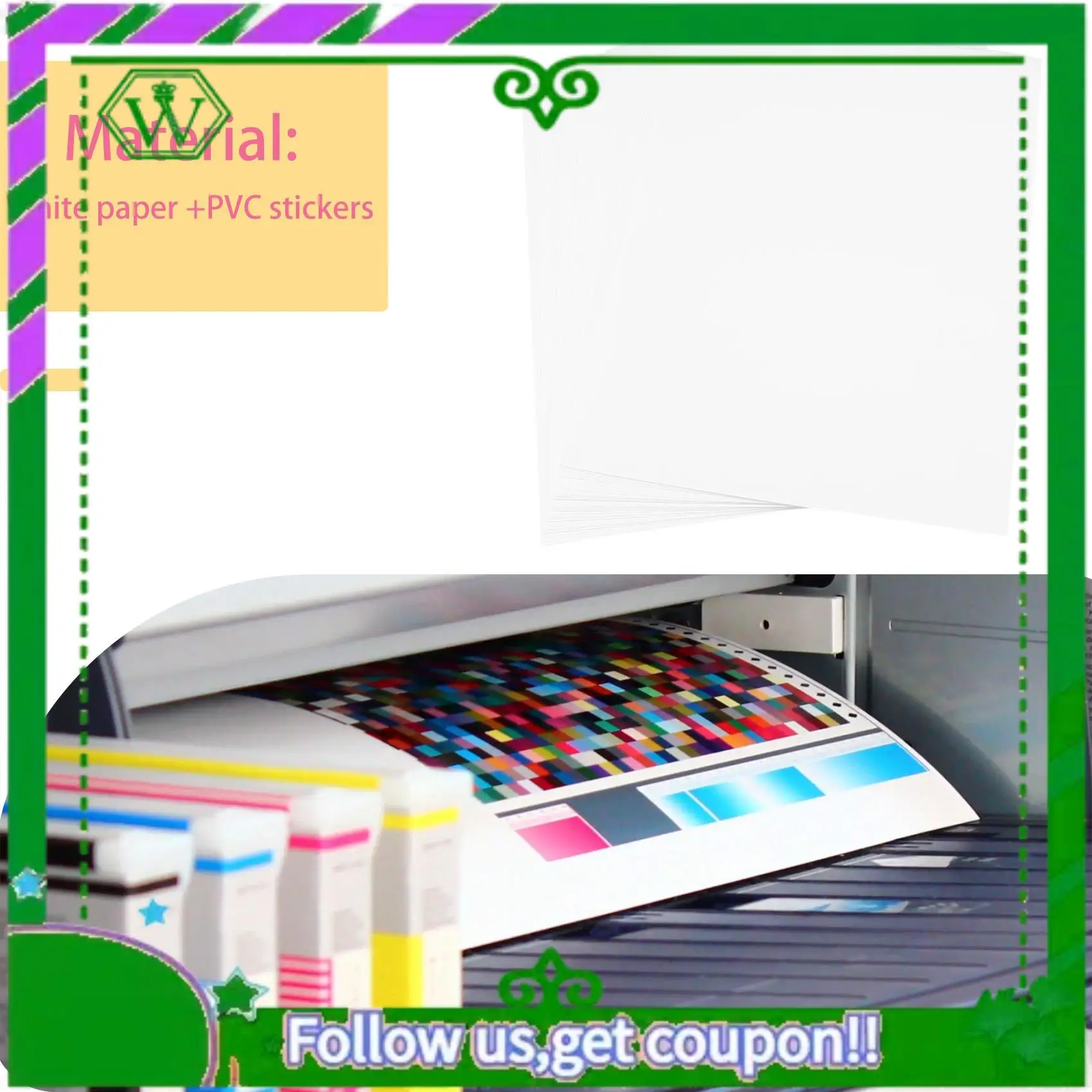 Reliable-Premium Printable Waterproof Vinyl Sticker Paper For Inkjet And Printer 210X280mm 30 Sheets Matte White Decal Paper